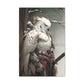 "Red & White Falcon Owl Samurai" Canvas Stretched, 0.75" - Print