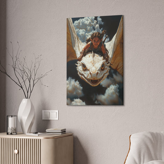 "The Dragon Rider’s Smile" Canvas Stretched, 0.75" - Print