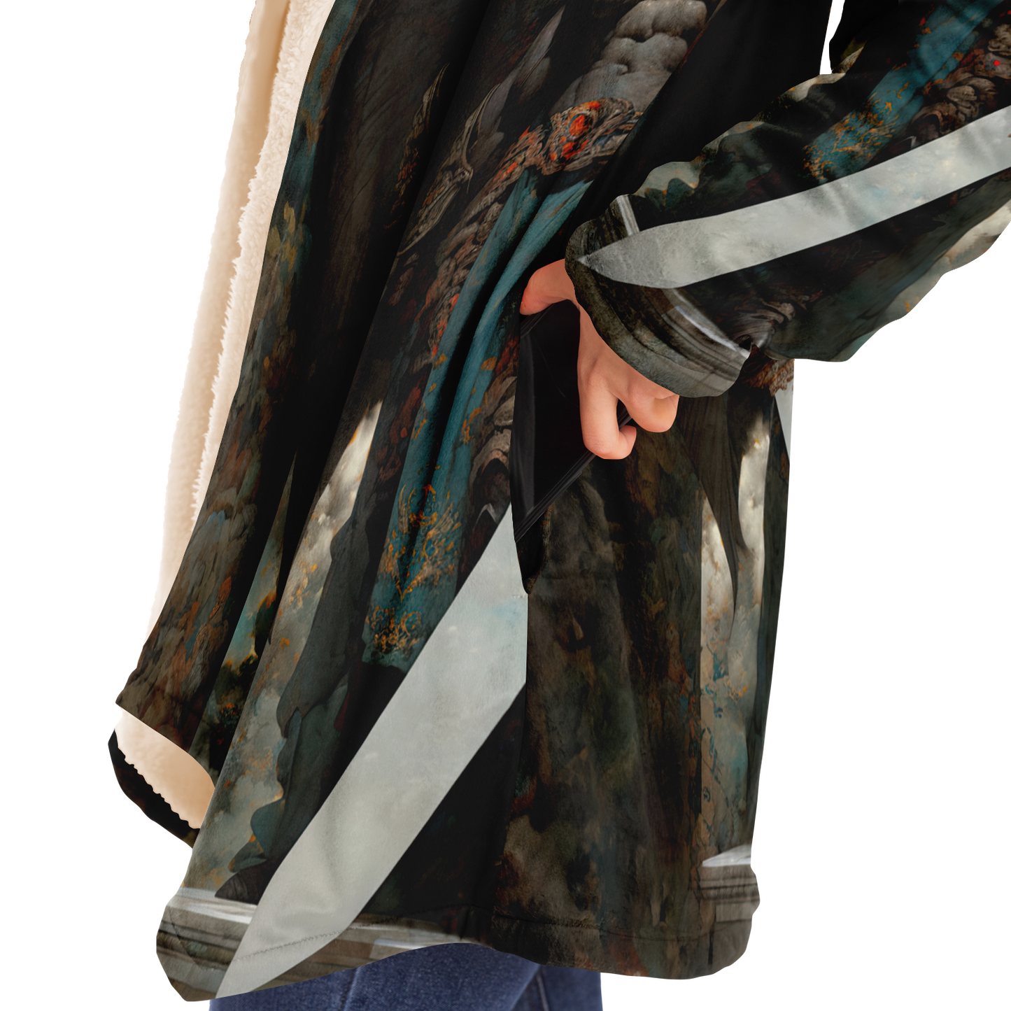 Winged Minotaur Microfleece Cloak