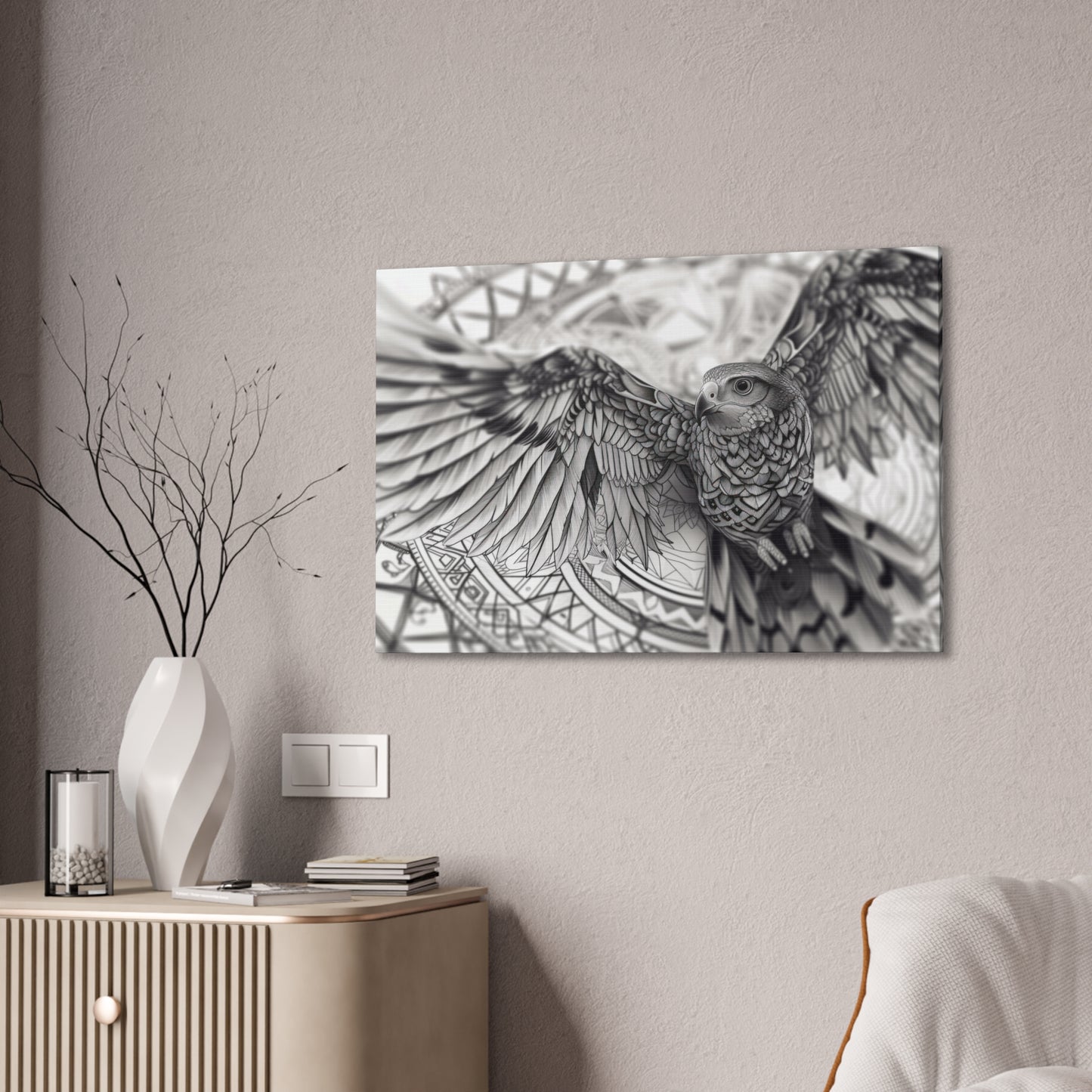 "Falcons Escape"  Canvas Stretched, 0.75" - Print