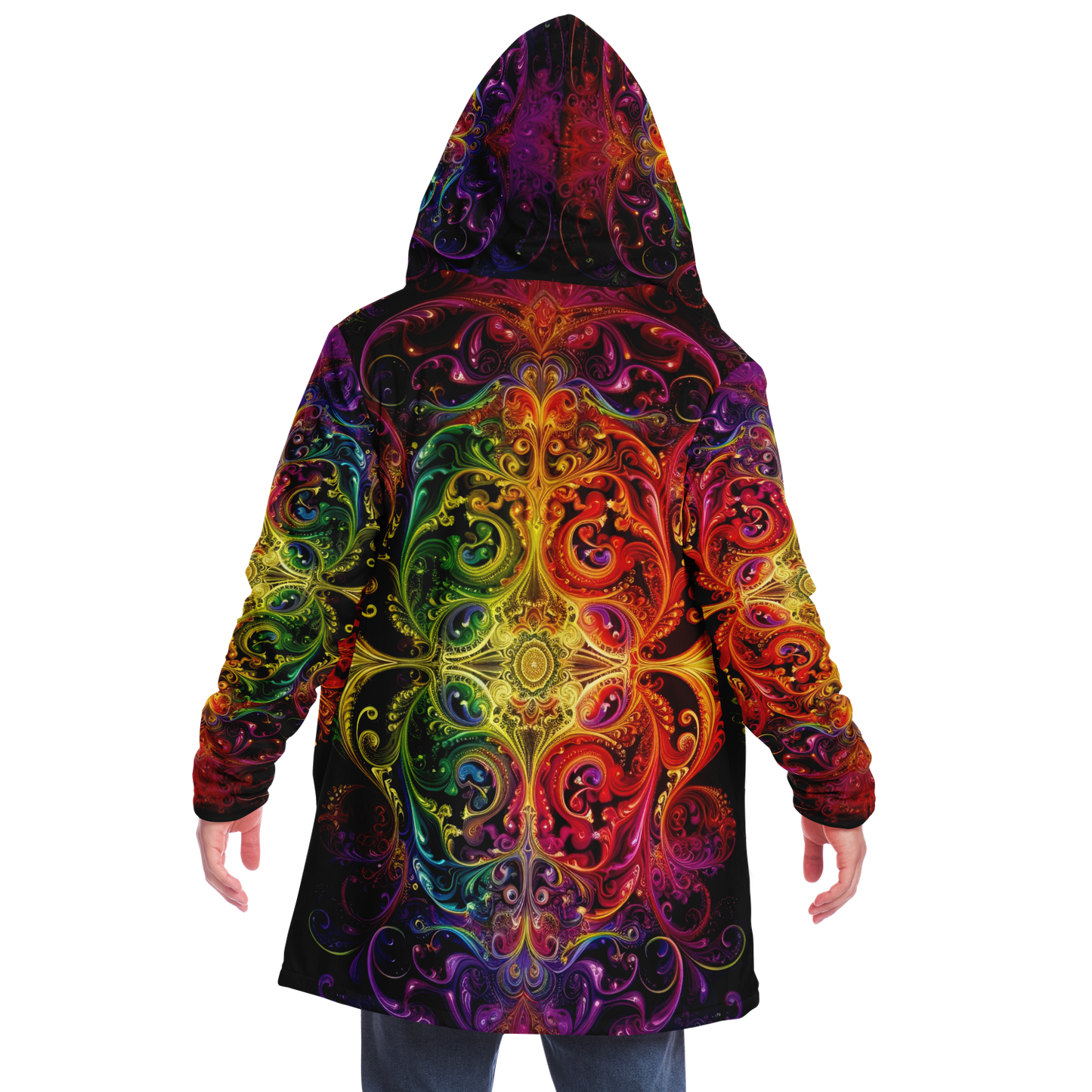 Rainbow Lace Microfleece Festival Cloak