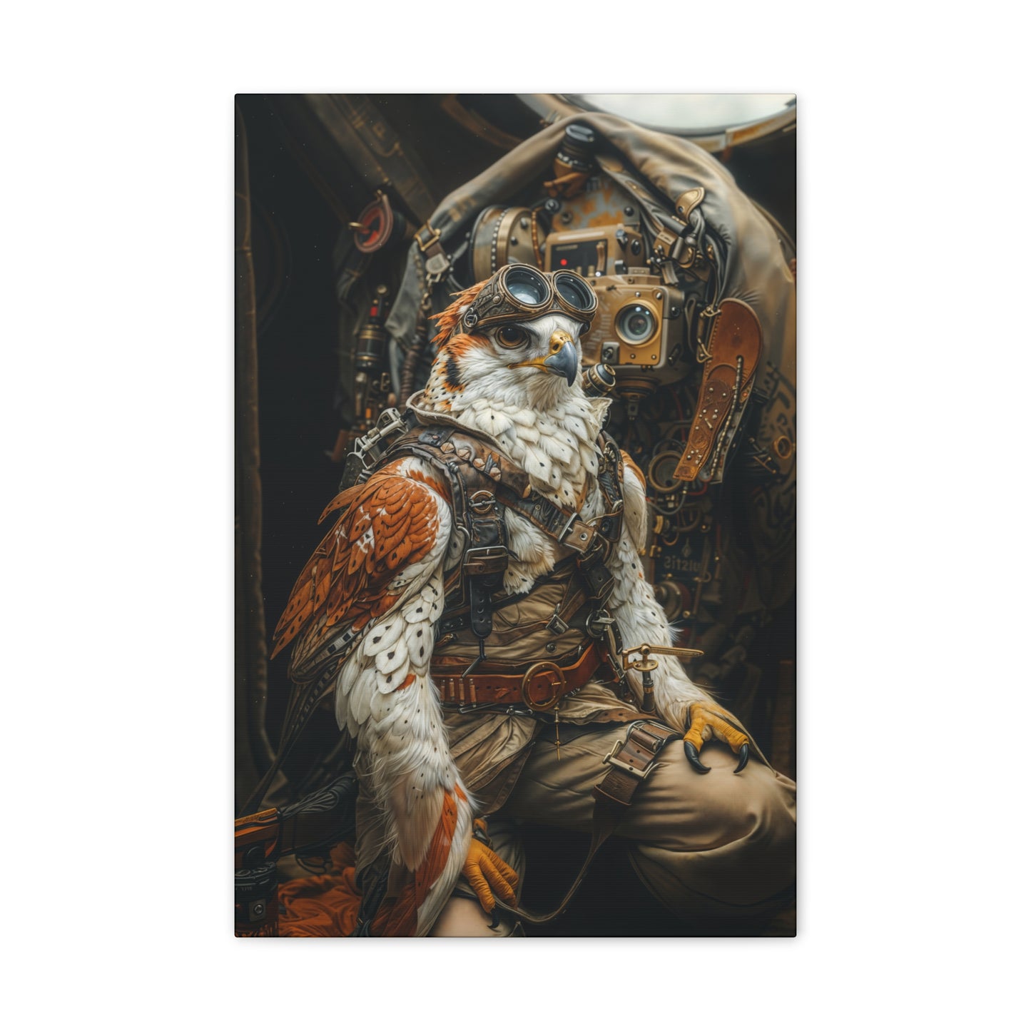 "Time Pilot Falconeer" Canvas Stretched, 0.75" - Print