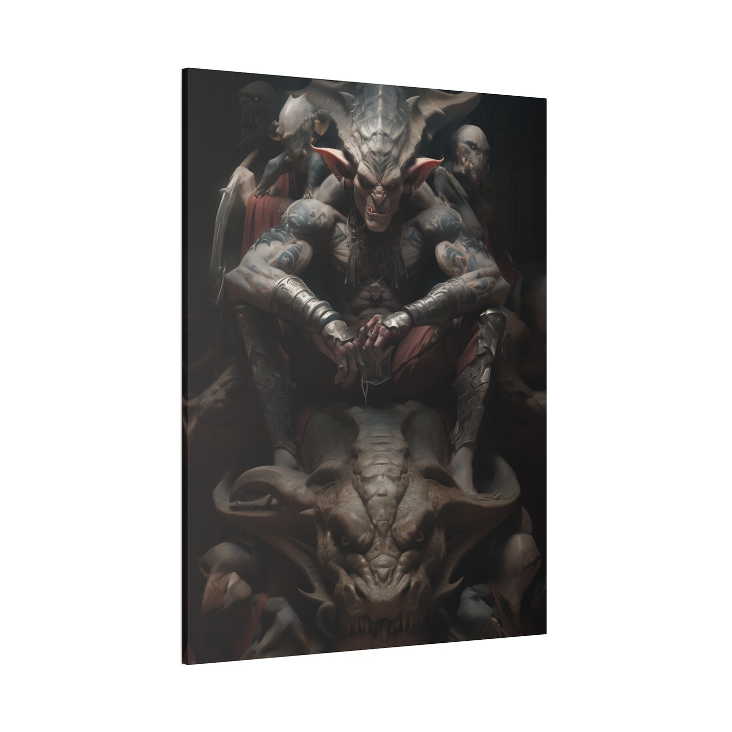 "Draconian Goblin King" Canvas Stretched, 0.75" - Print