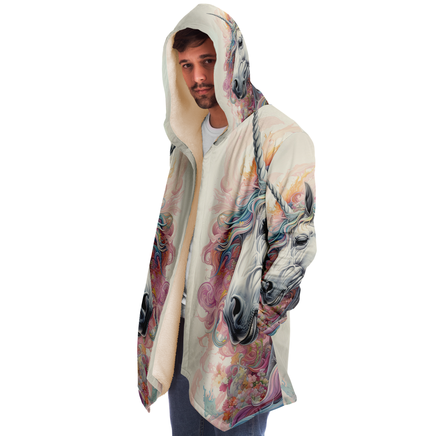 Fluro Unicorn Microfleece Cloak