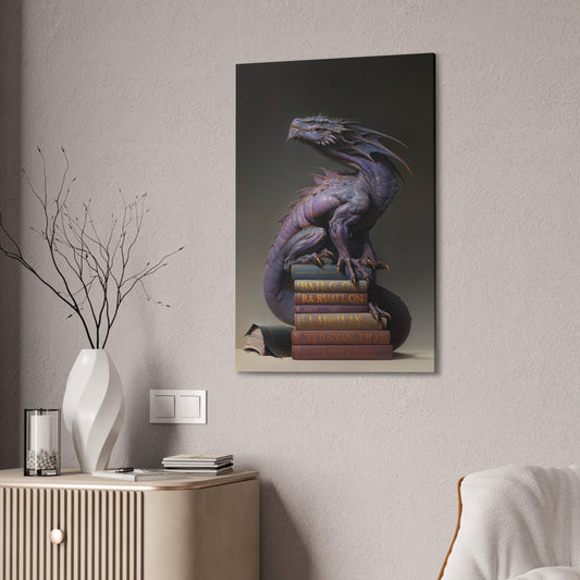 "Book Wyrm" Canvas Stretched, 0.75" - Print