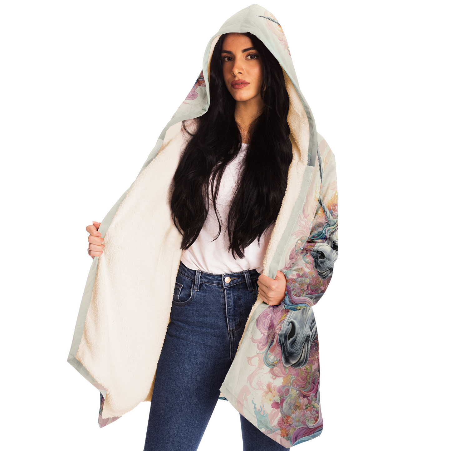 Fluro Unicorn Microfleece Cloak