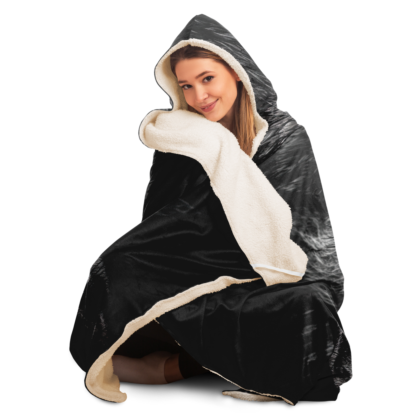 Night Eyes Hooded Blanket