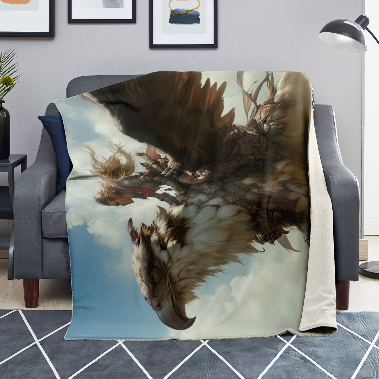 Griffin Rider - Premium Microfleece Blanket