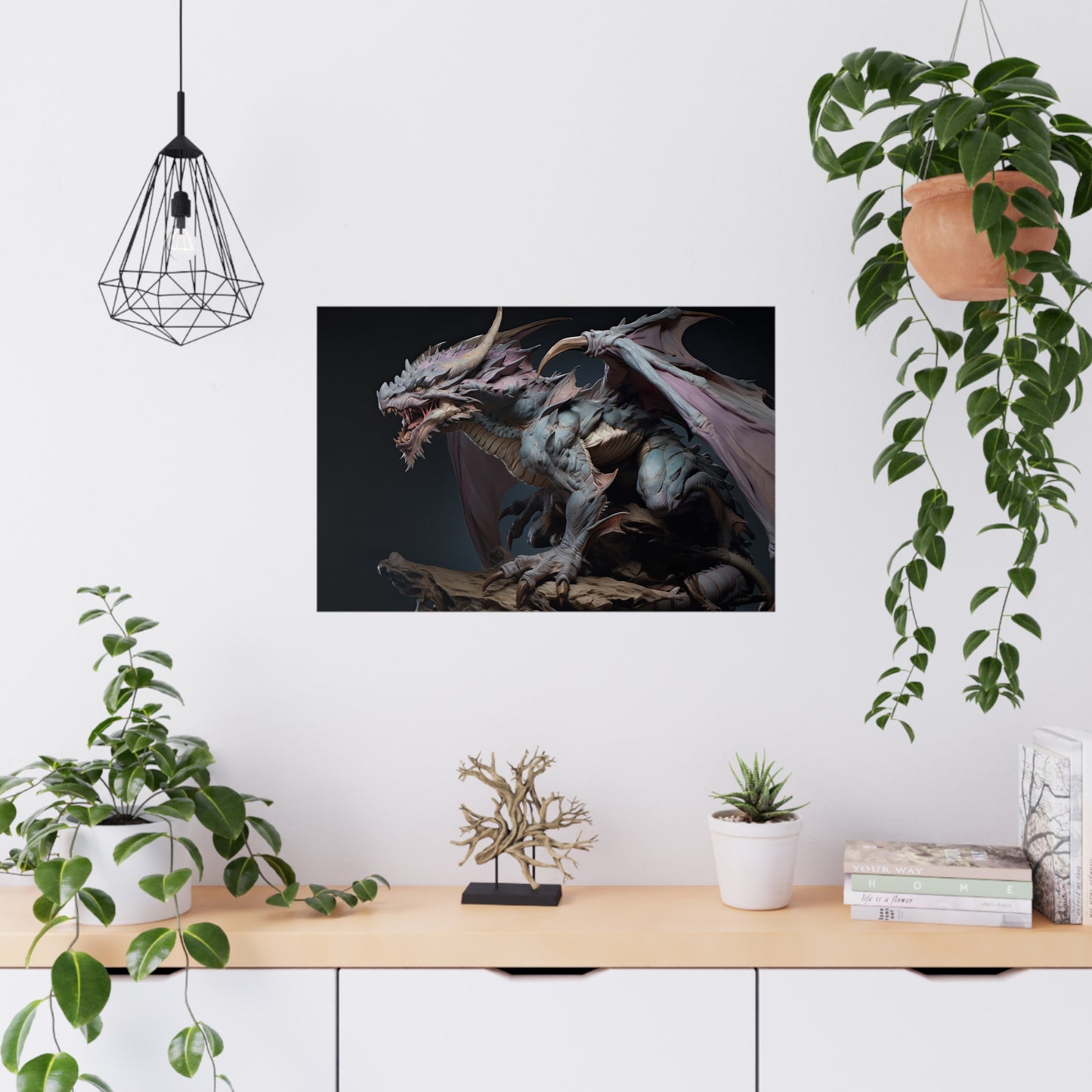 "Lavender Dragon Elder" Poster - Print