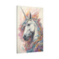 "Fluro Unicorn" Canvas Stretched, 0.75" - Print