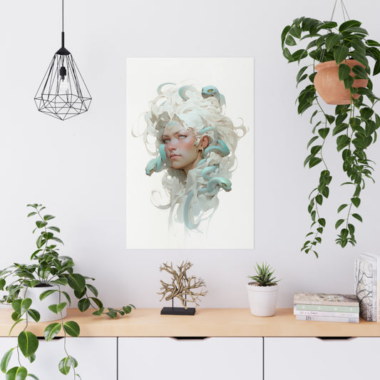 "White Medusa Queen" Poster - Print