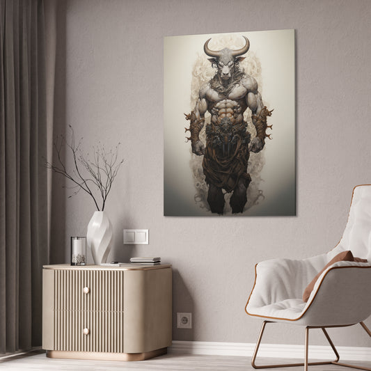 "Minotaur Deity" Canvas Stretched, 0.75" - Print