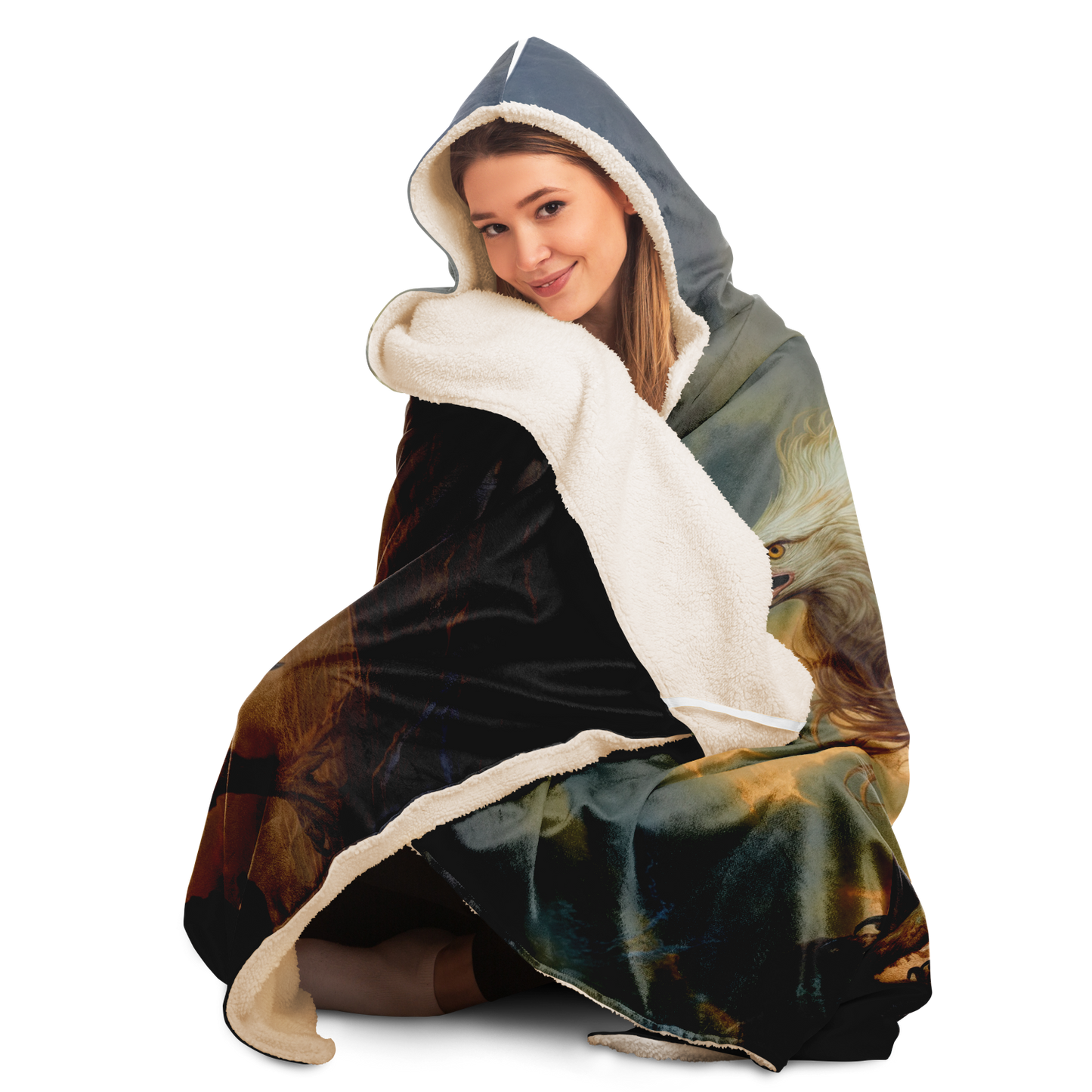 Stalking Griffon Hooded Blanket