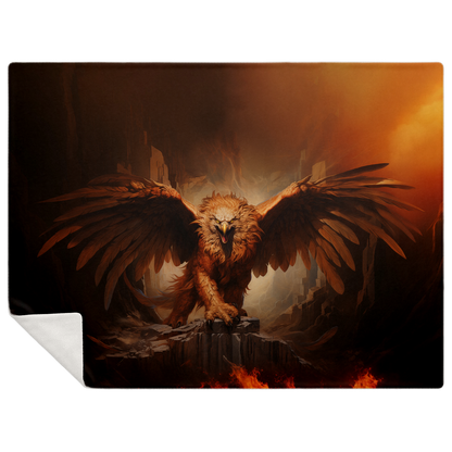 Inferno Griffon Premium Microfleece Blanket