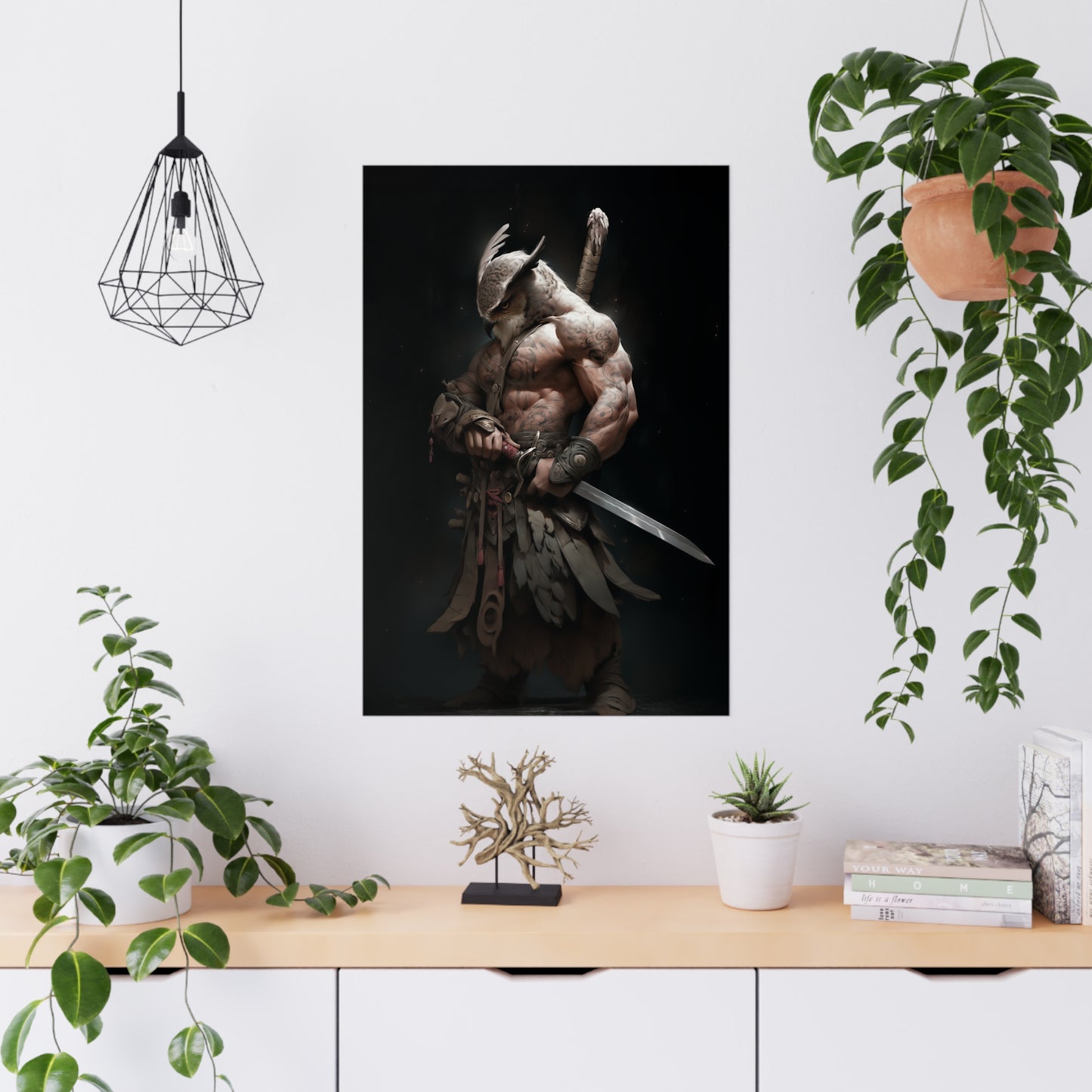 "Owl Hybrid Warrior" Poster - Print