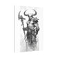 "Minotaur Viking Sketch" Canvas Stretched, 0.75" - Print