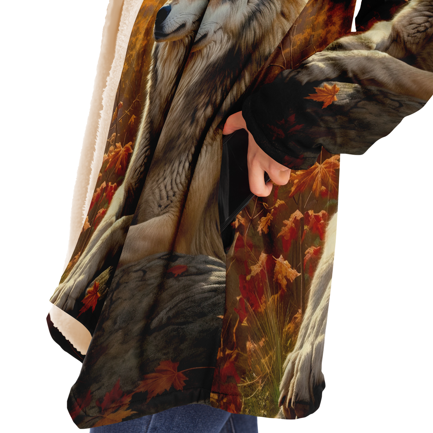 Watcher Wolf Microfleece Cloak