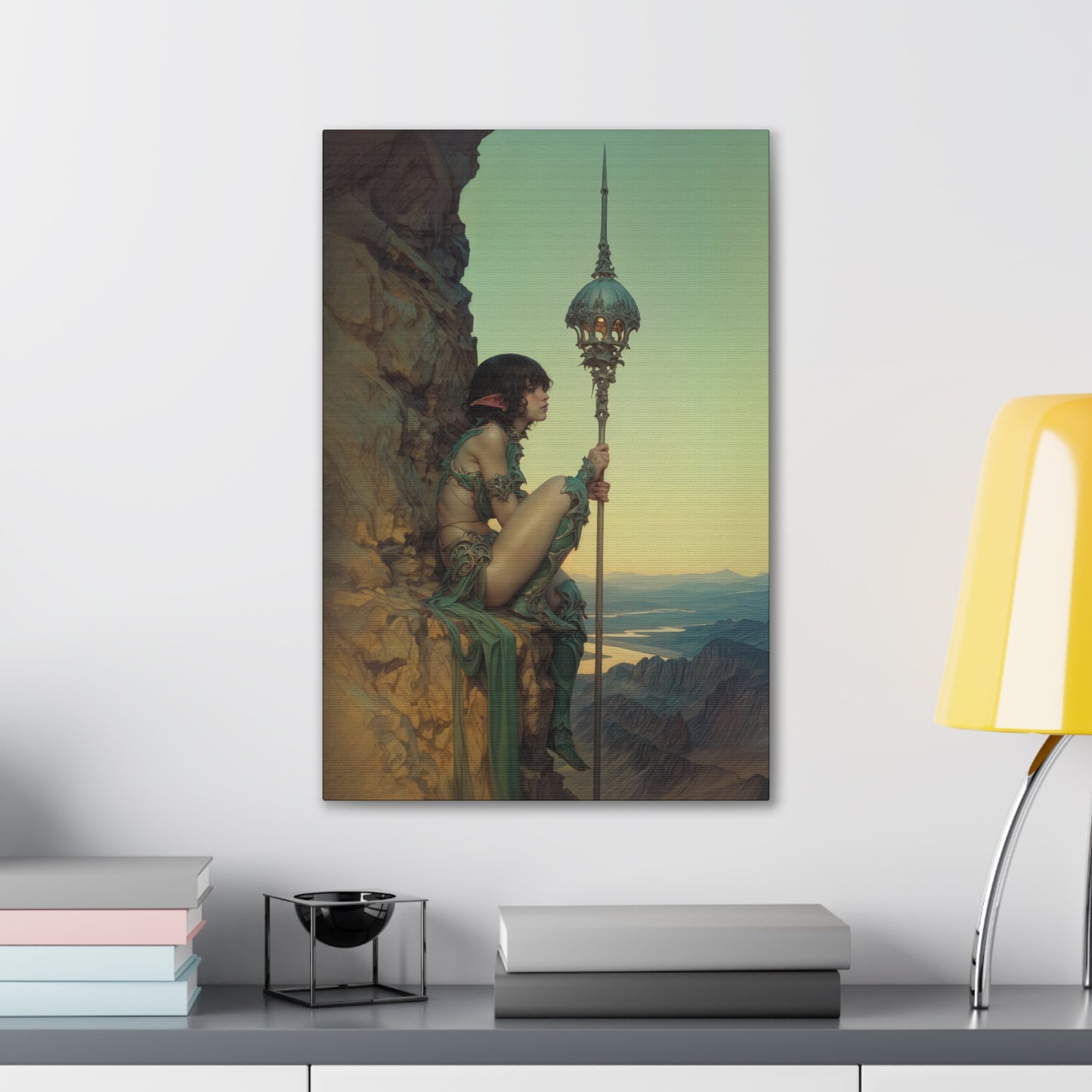 "Keeper of the Celestial Flame" Canvas Stretched, 0.75" - Print