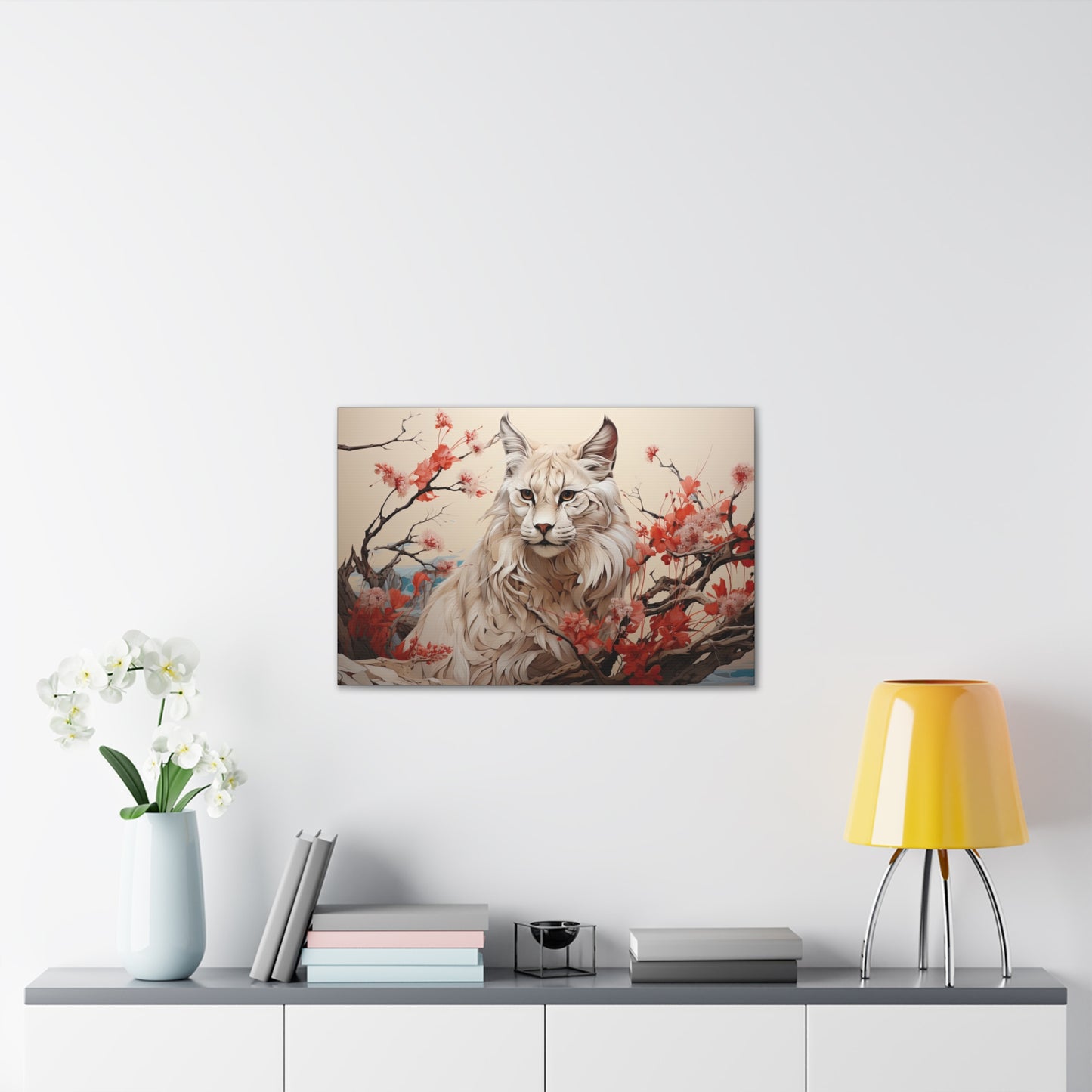 "Scarlet Whiskers Lynx"  Canvas Stretched, 0.75" - Print