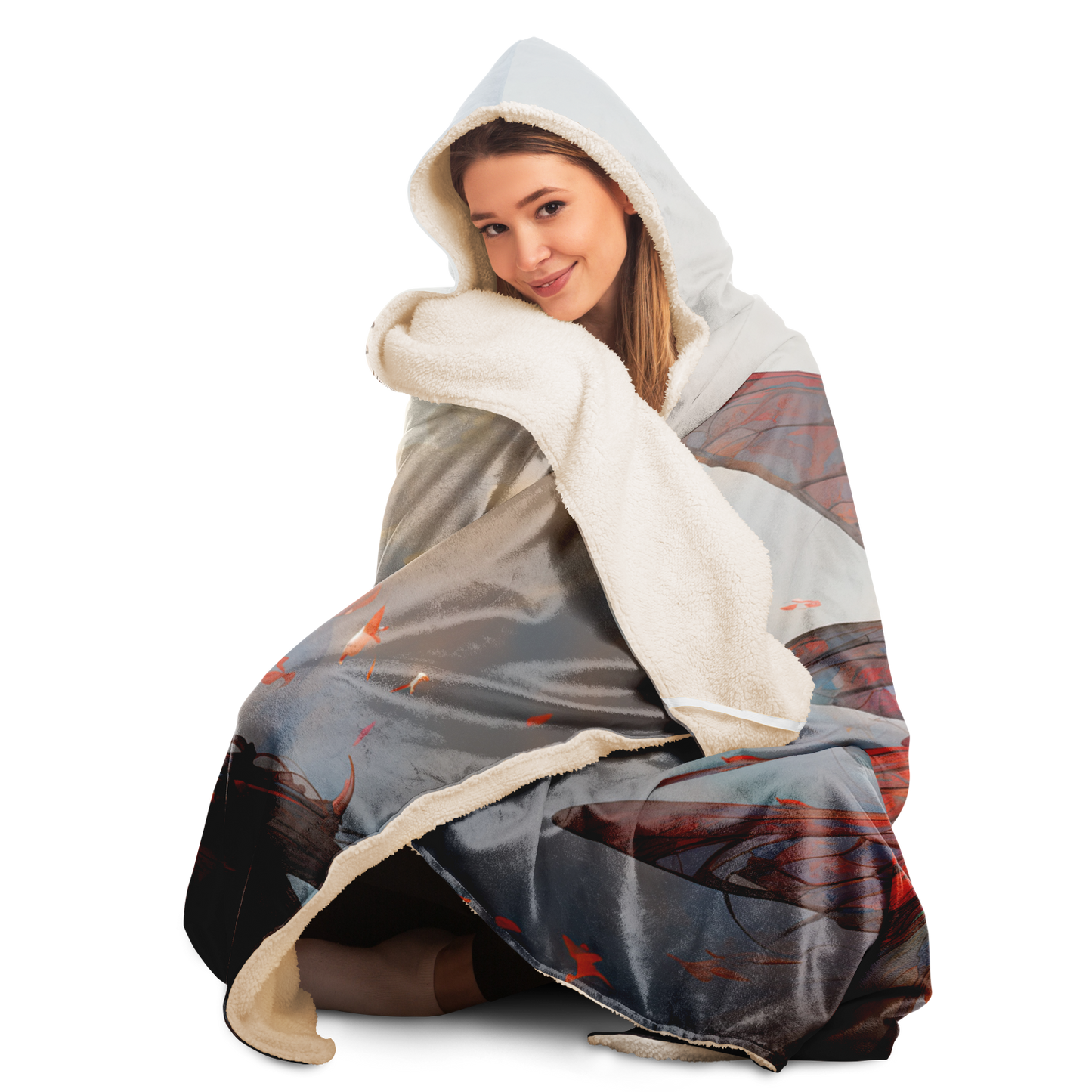 Autumn Mourning Hooded Blanket