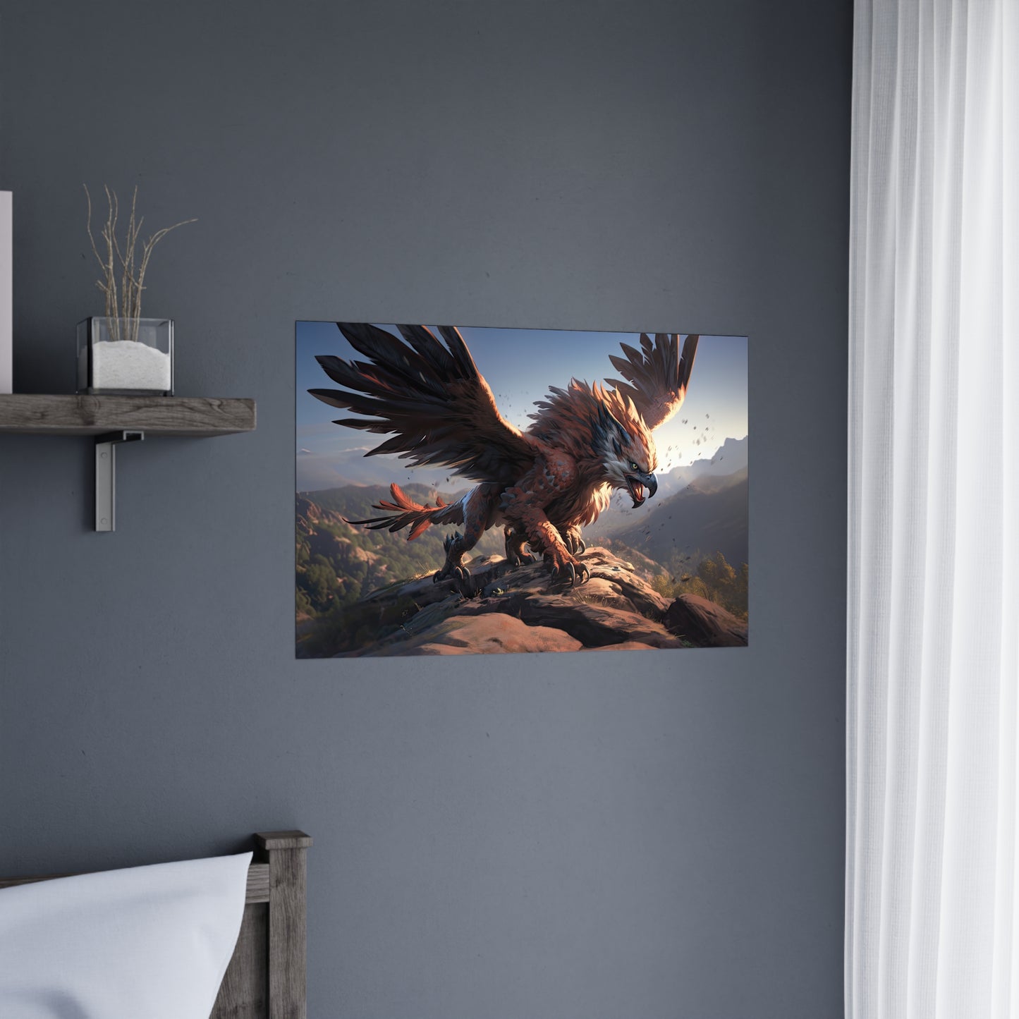 "Griffon Touchdown" Poster - Print