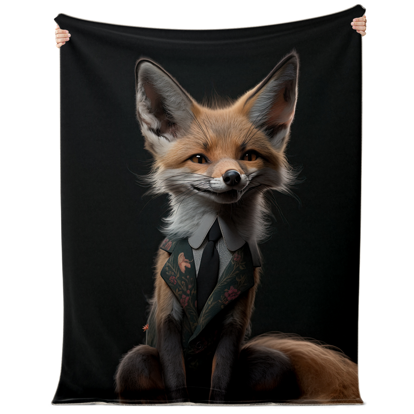 Mr Sleek Fox Microfleece Blanket