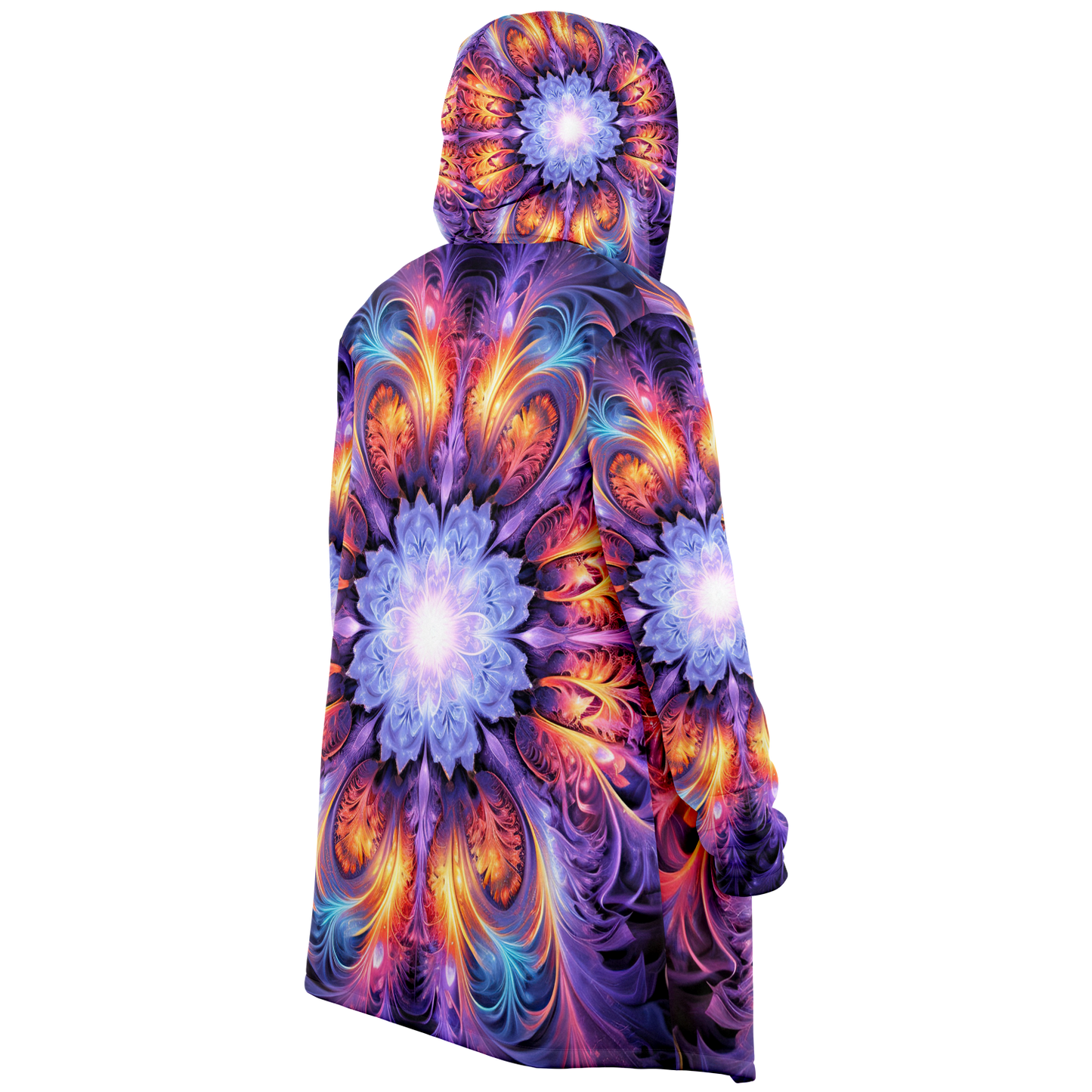 Fluro Snowflake Microfleece Festival  Cloak