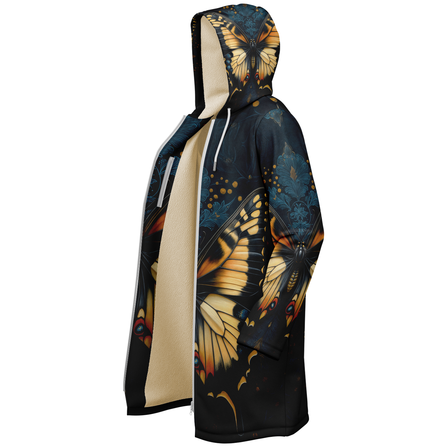 Moonlit Dragontail Butterfly Zipper Cloak