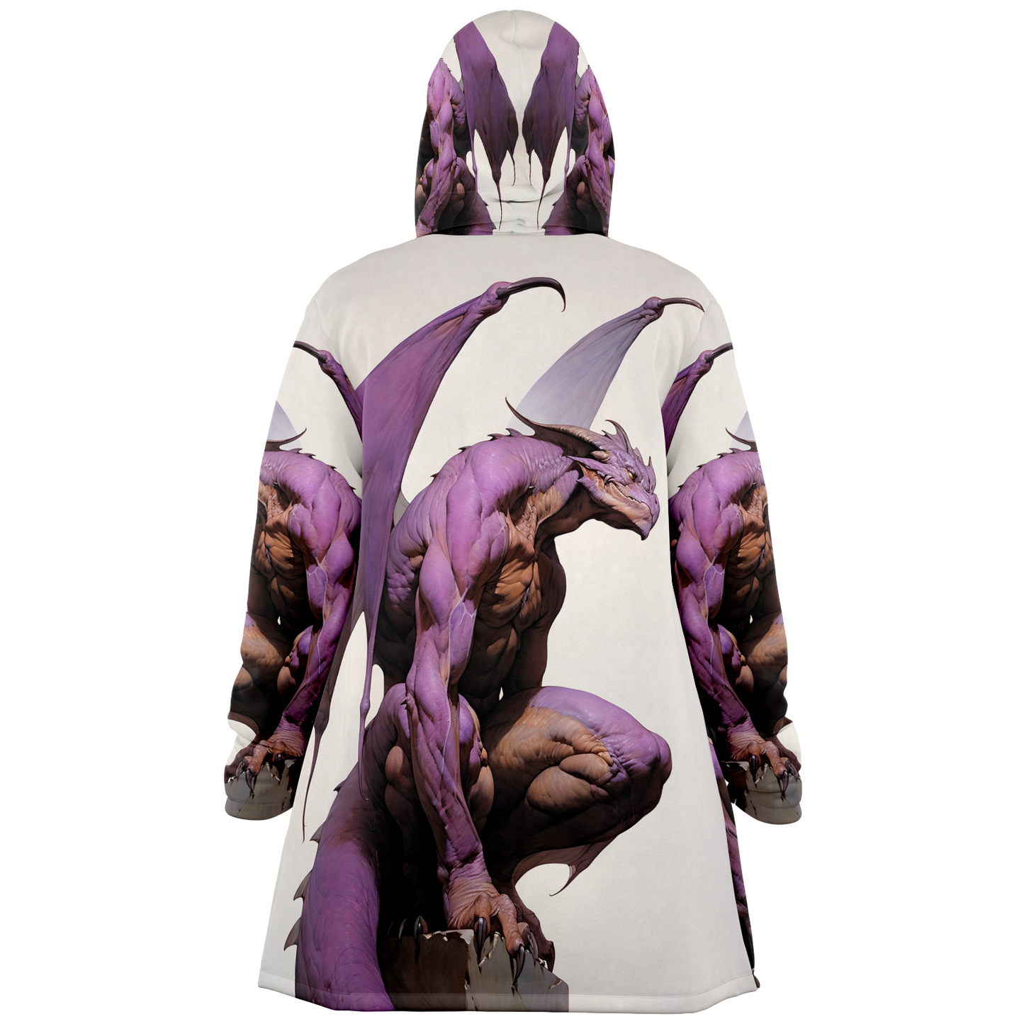 Zephyrion The Violet Winged Draconian Microfleece Cloak