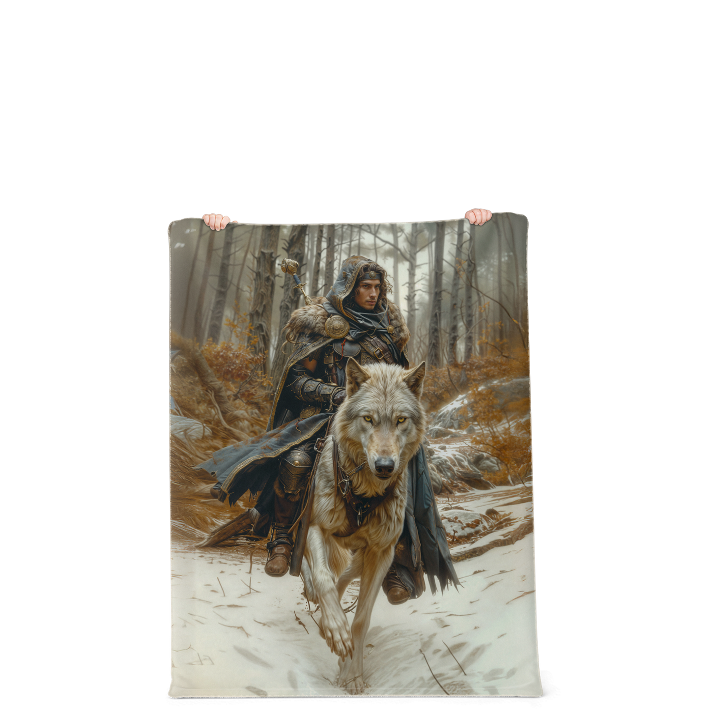 Wolf Rider Premium Microfleece Blanket