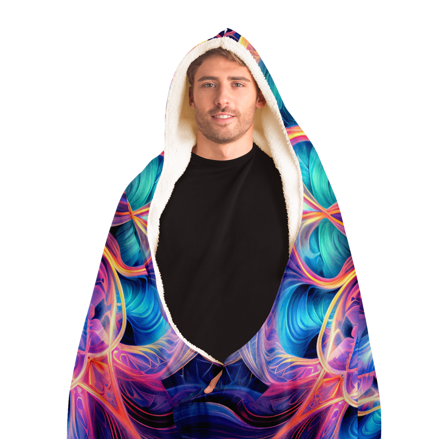 Opal Star Exploder Festival Hooded  Blanket