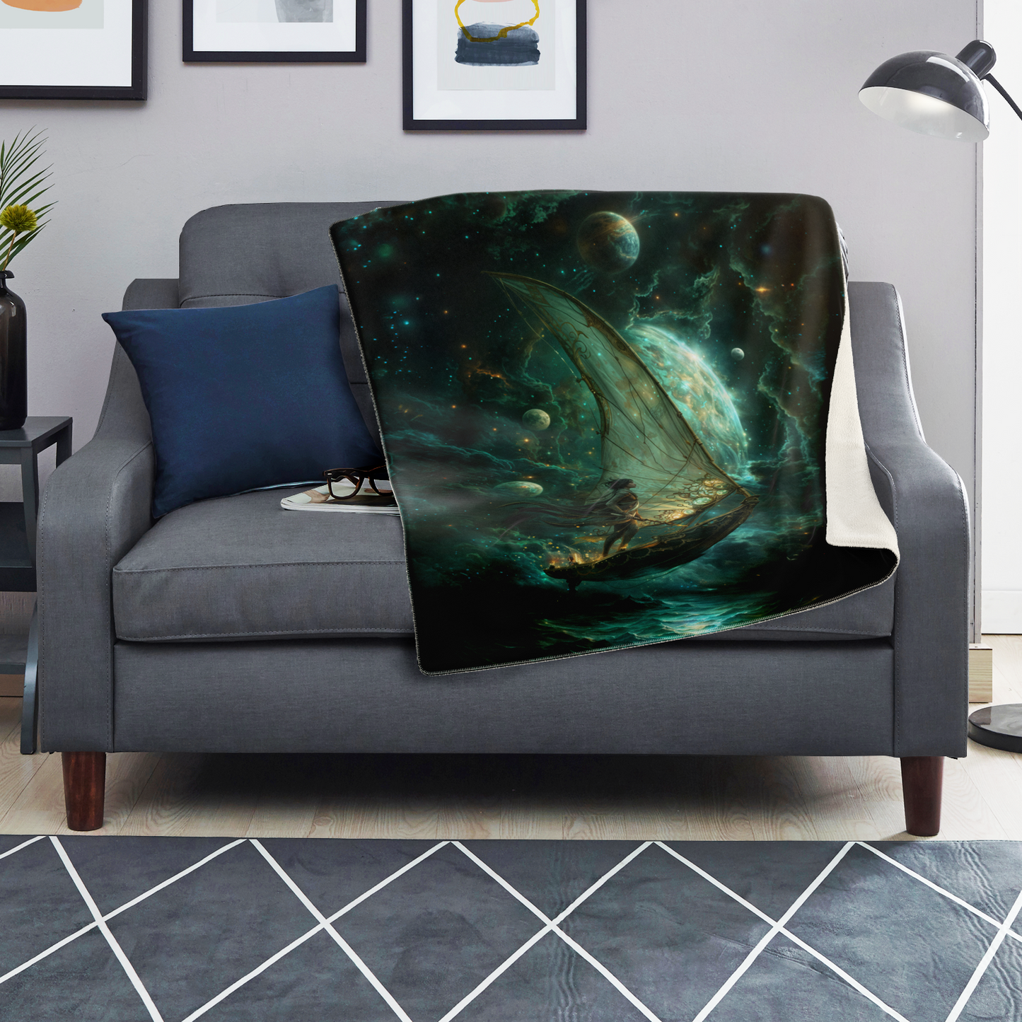 Astral Navigator Premium Microfleece Blanket