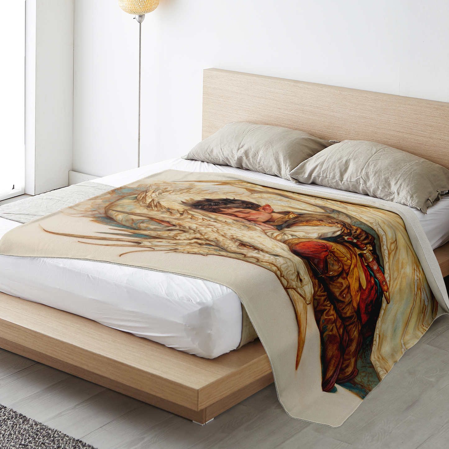 Dragon Guardians Protection Premium Microfleece Blanket