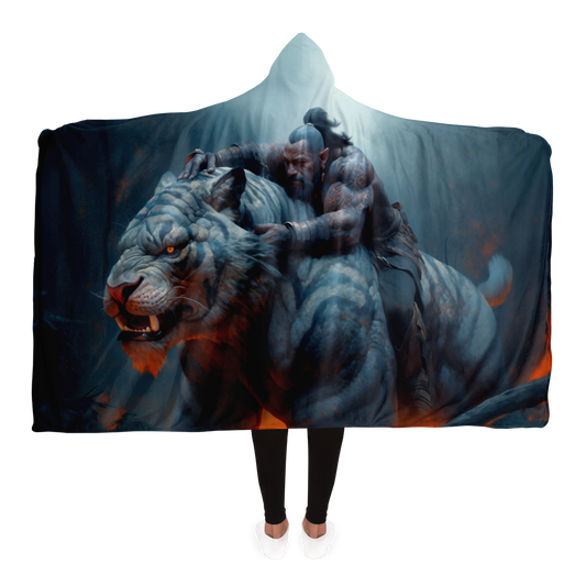 Tiger Rider Hooded Blanket