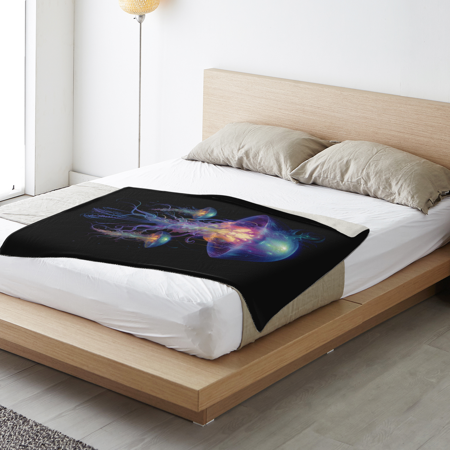 Space Jellyfish Premium Microfleece Blanket