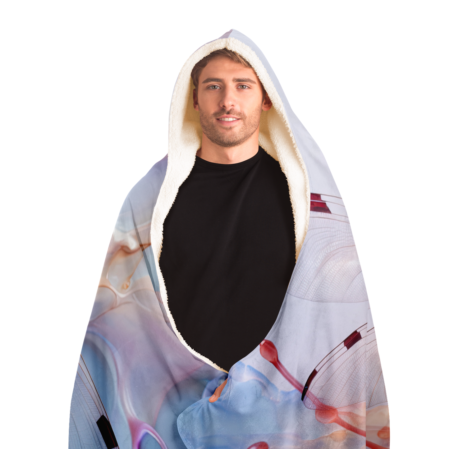 Indigo Glider Dragonfly Hooded Blanket