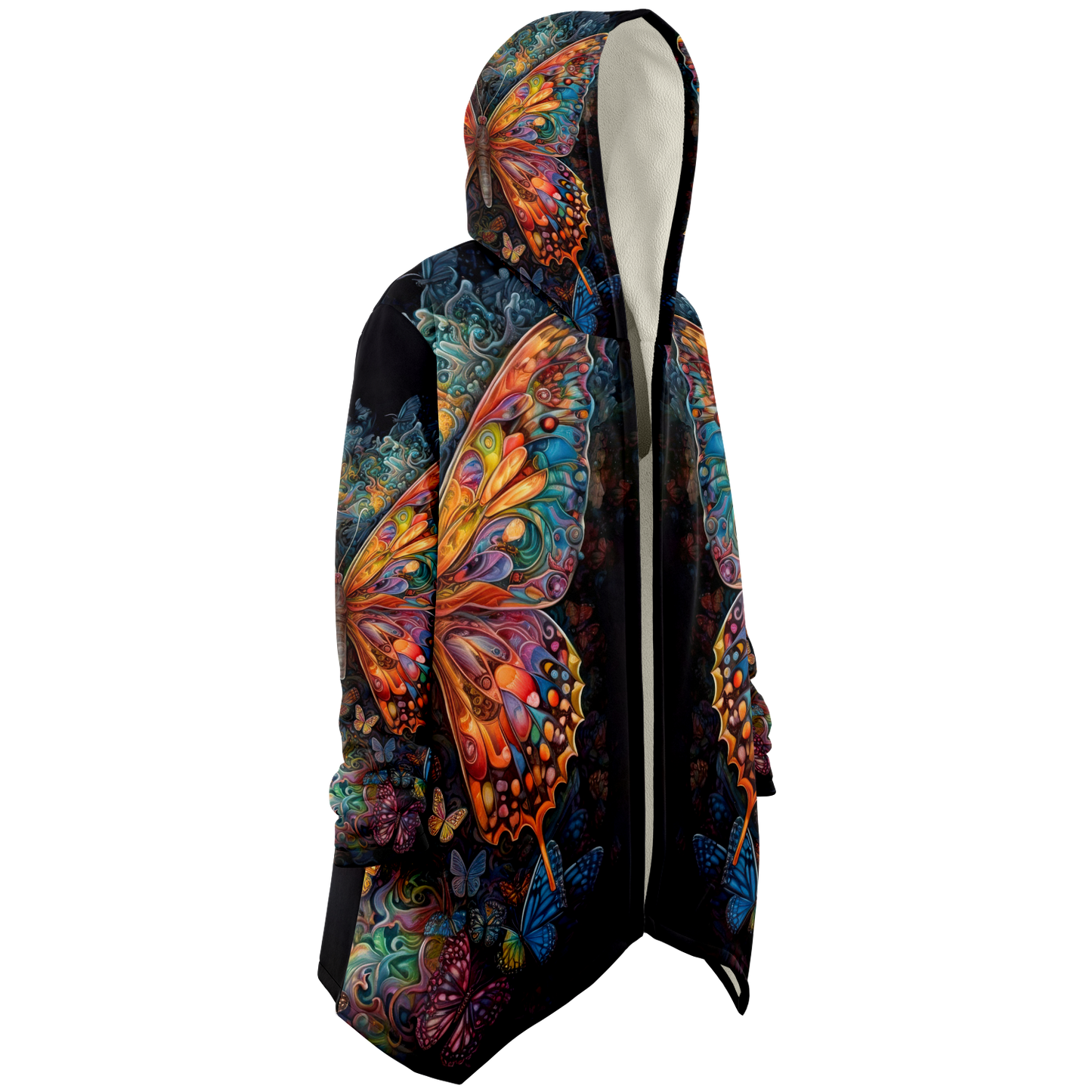 Psychedelic Monarch Microfleece Cloak