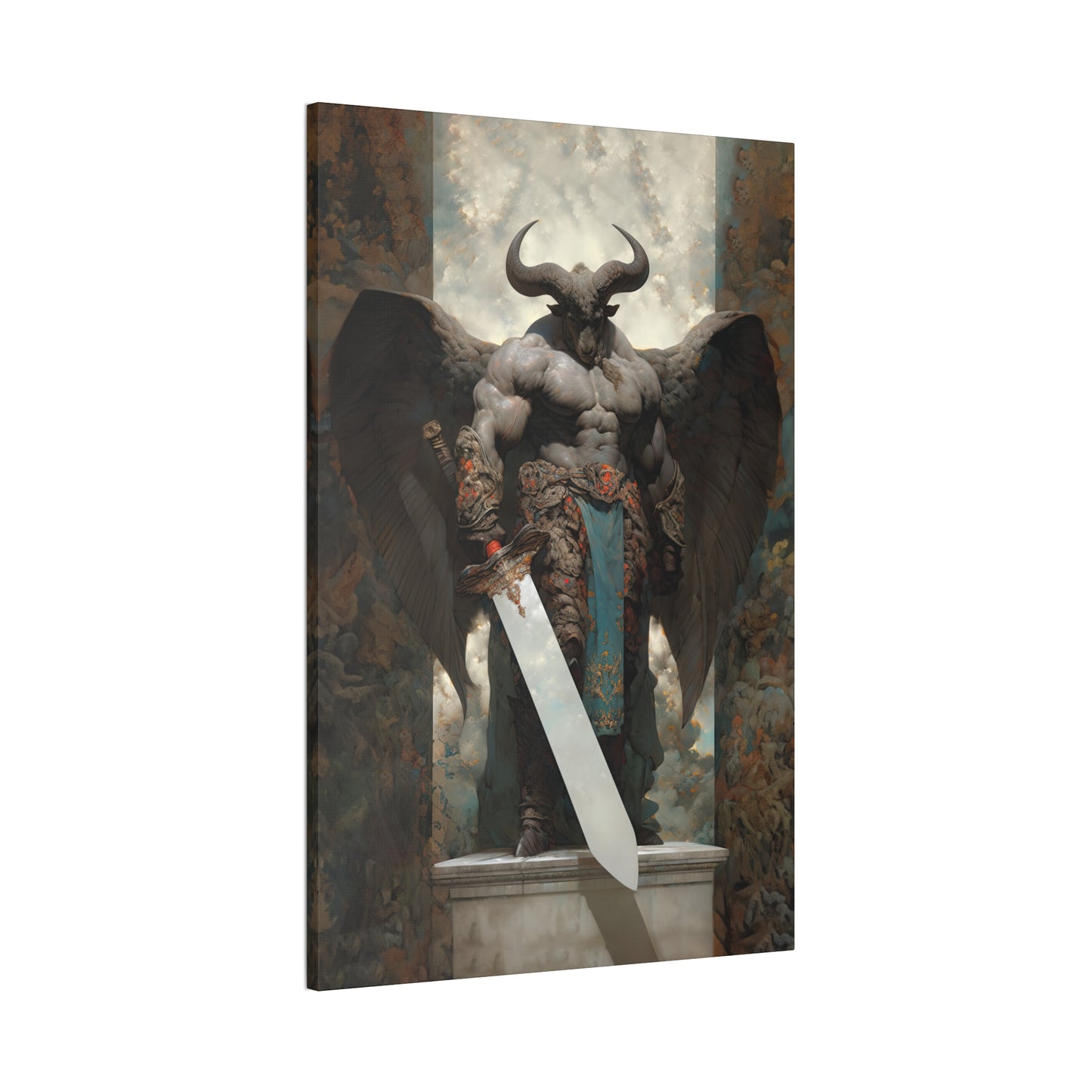 "Winged Minotaur" Canvas Stretched, 0.75" - Print