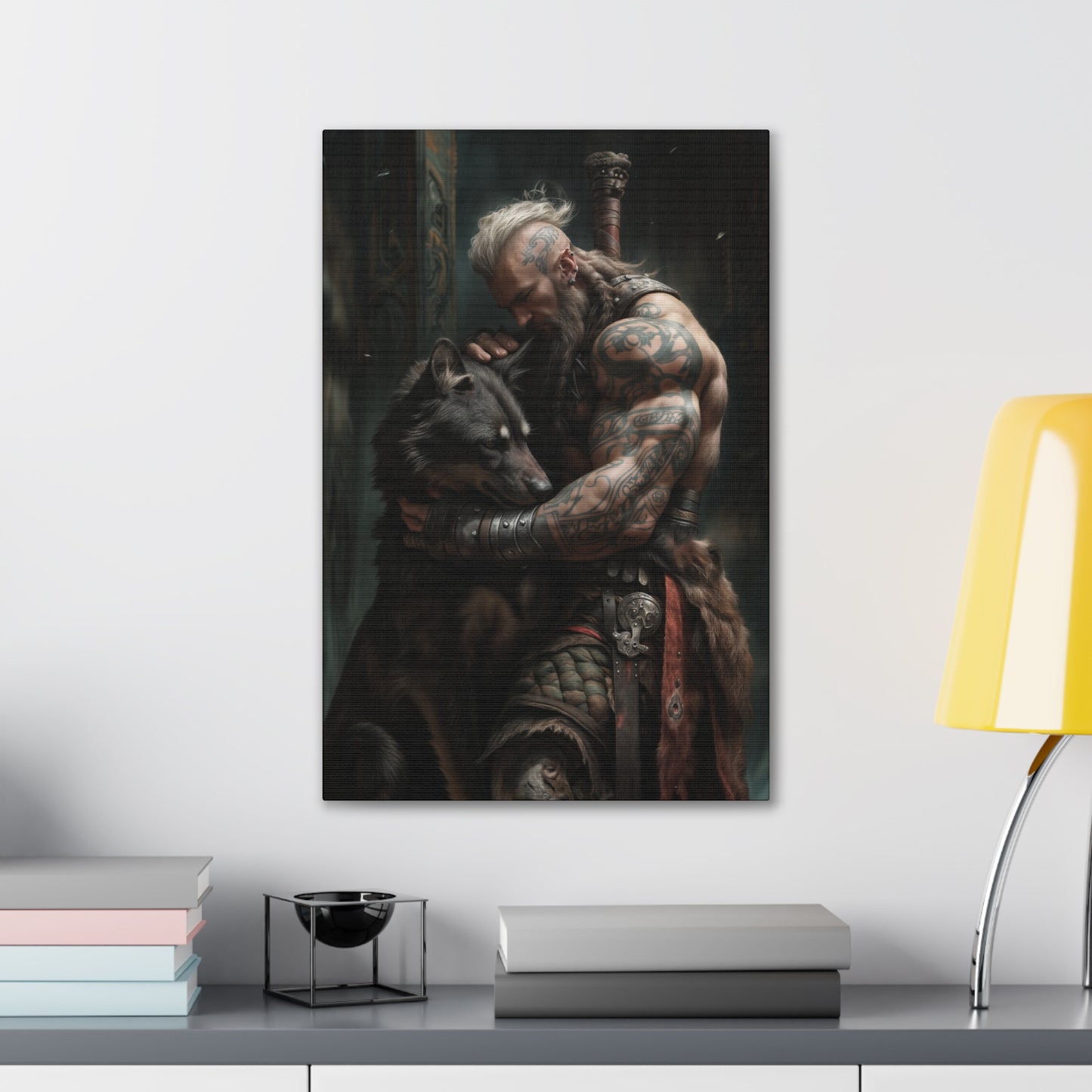 "Vikings Best Friend" Canvas Stretched, 0.75" - Print