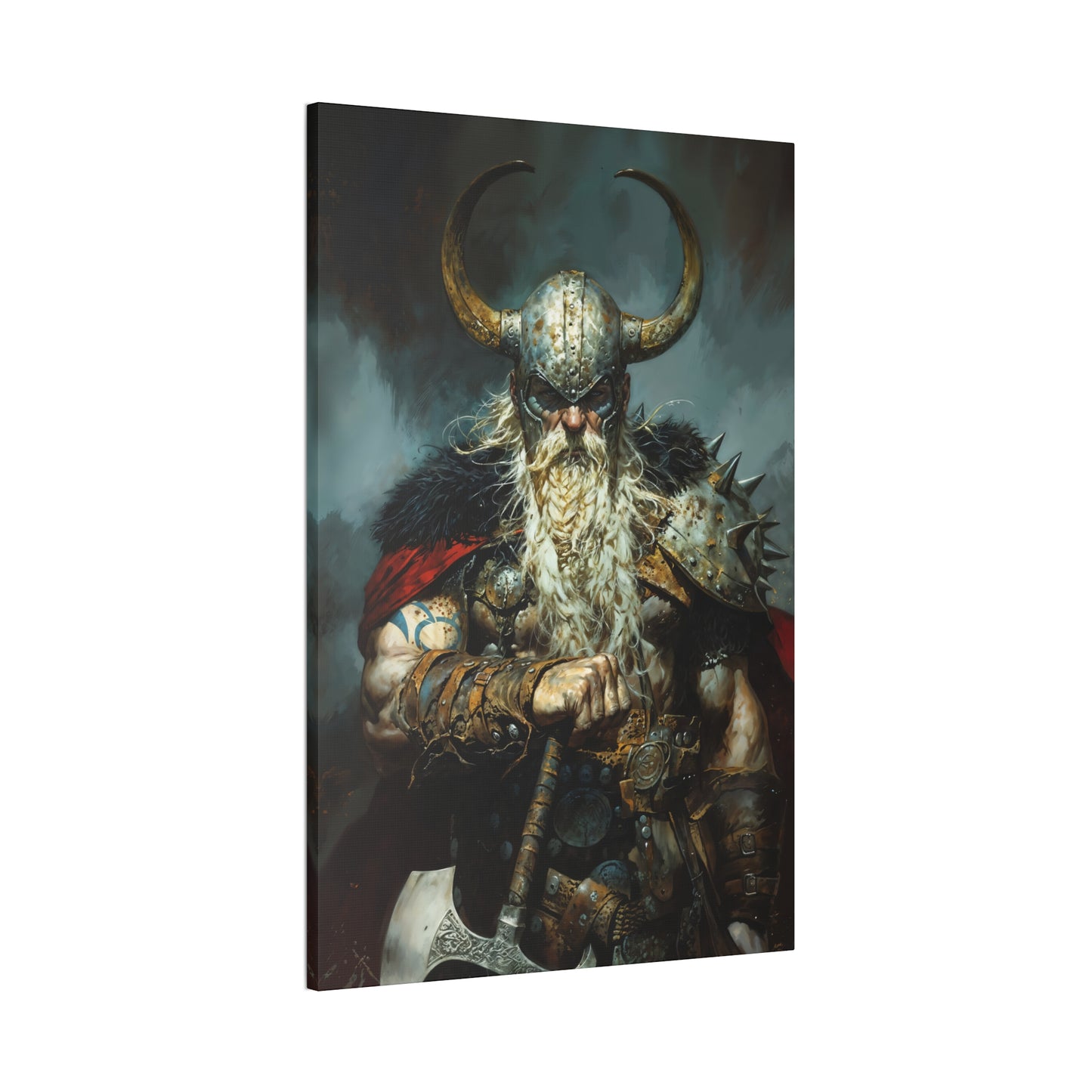 "Battleworn Berserker" Canvas Stretched, 0.75" - Print