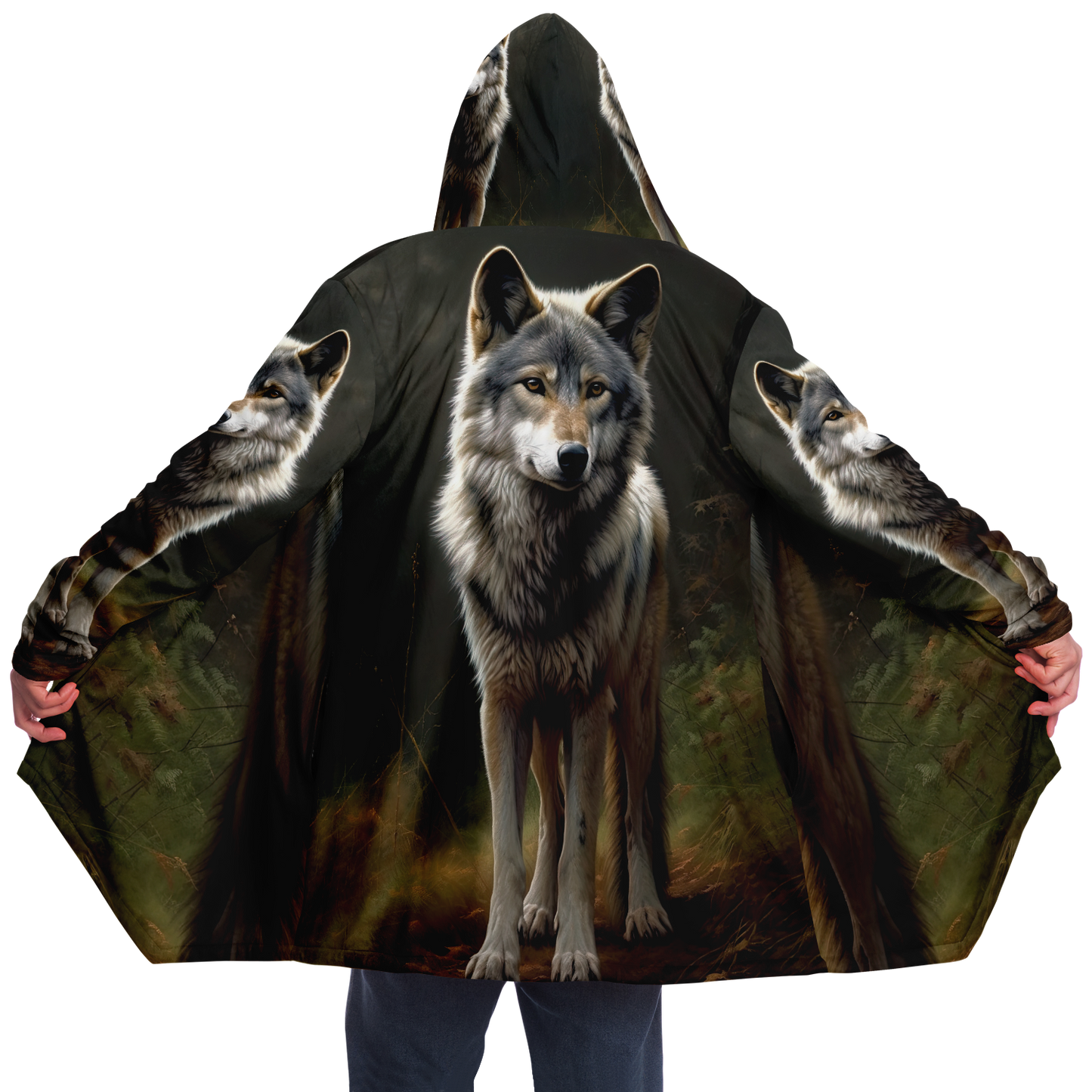 Spirit Wolf Microfleece Cloak