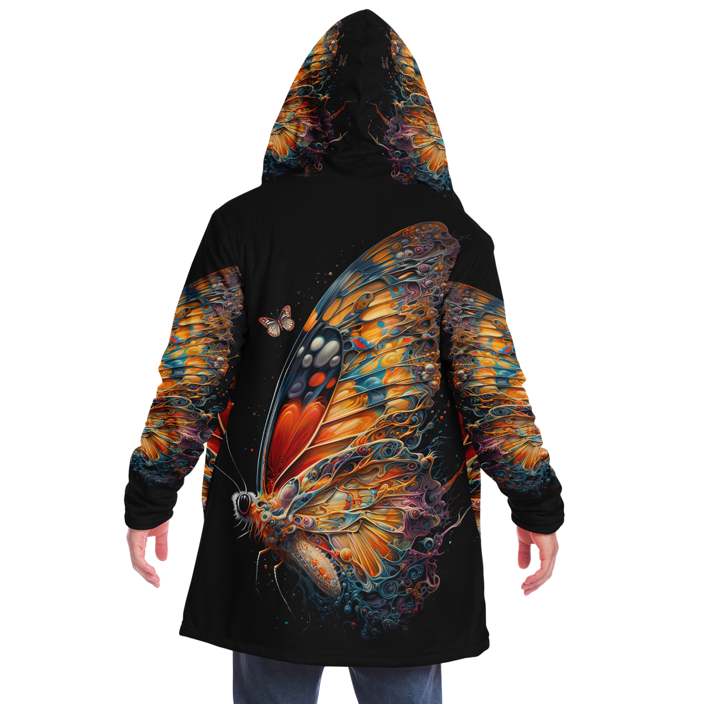 Liquid Mirage Butterfly Microfleece Cloak