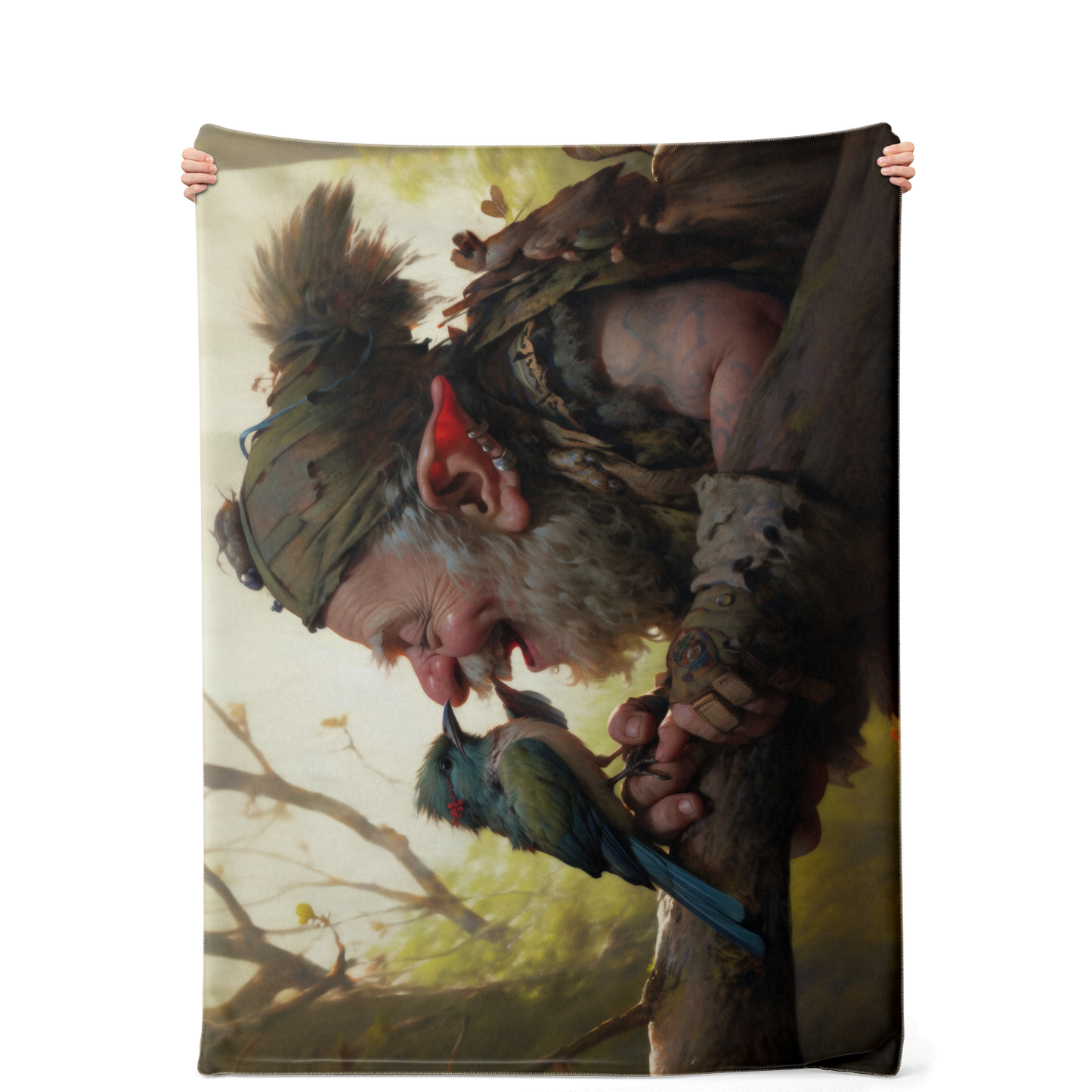 Feathered Jester Premium Microfleece Blanket