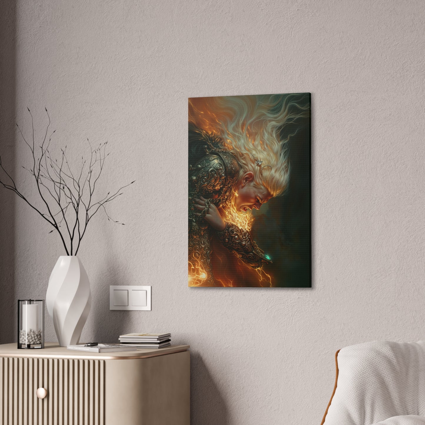 "Fiery Choices" Canvas Stretched, 0.75" - Print