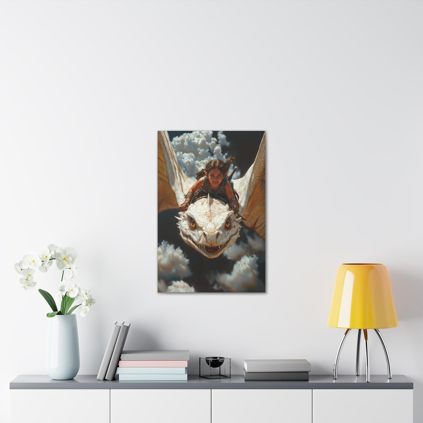 "The Dragon Rider’s Smile" Canvas Stretched, 0.75" - Print