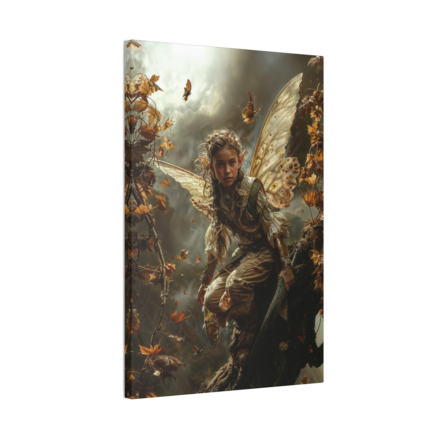 "Autumns Winged Watcher" Canvas Stretched, 0.75" - Print