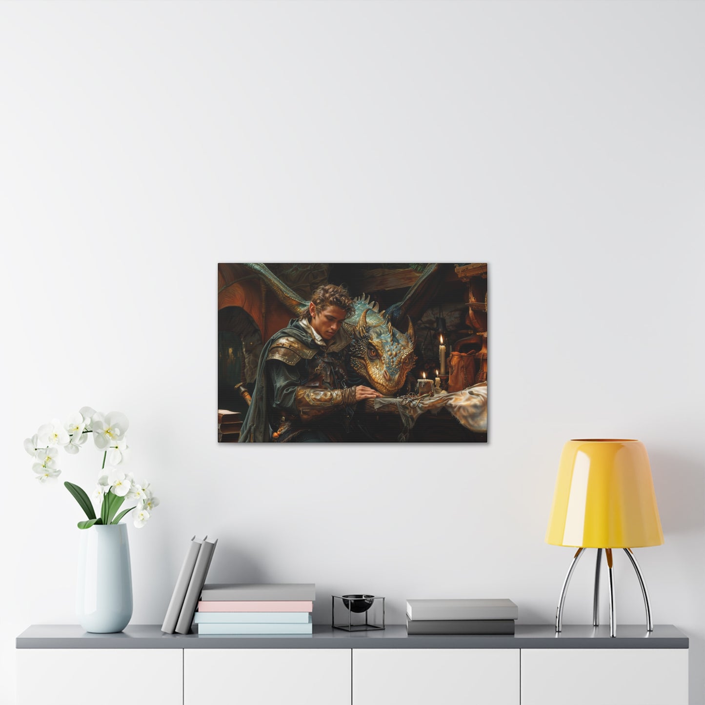 "Candlelit Companions"  Canvas Stretched, 0.75" - Print