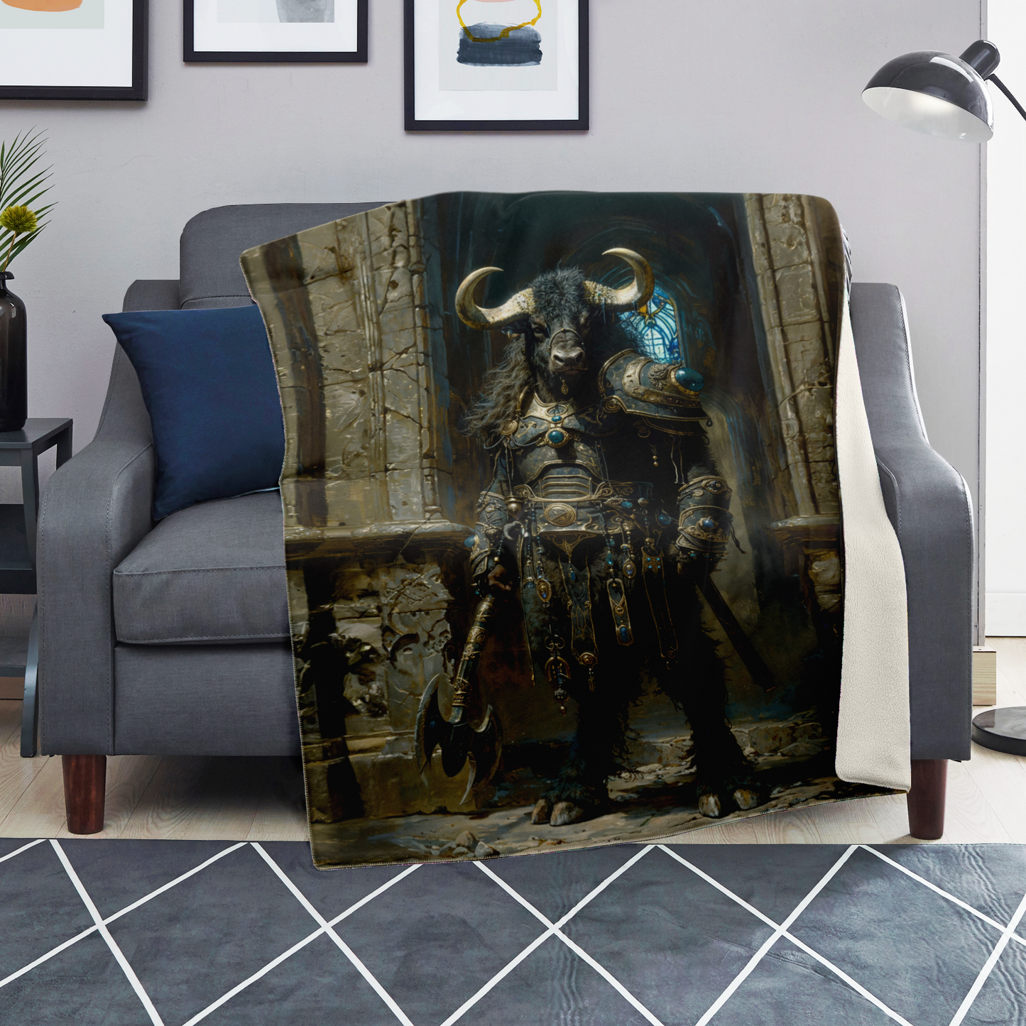 Minotaur Centurion Premium Microfleece Blanket