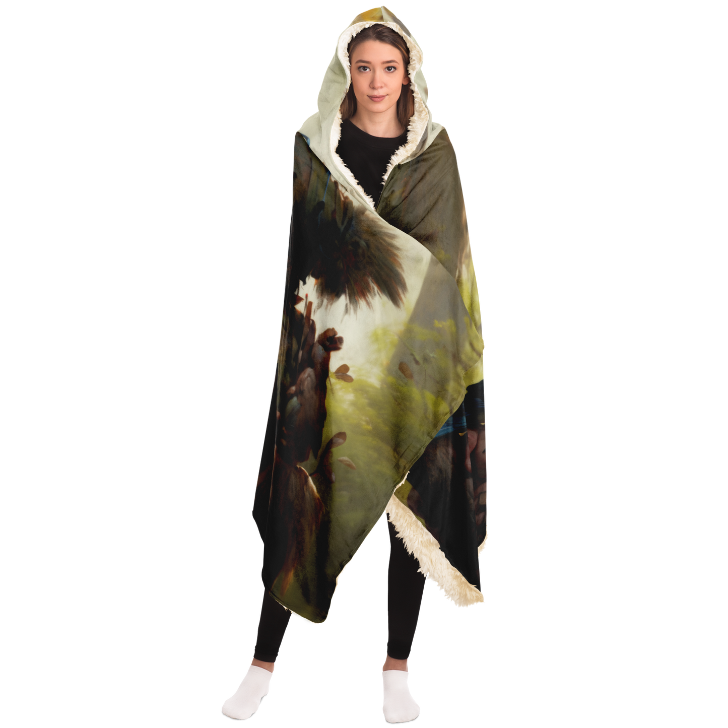 Feathered Jester Hooded Blanket