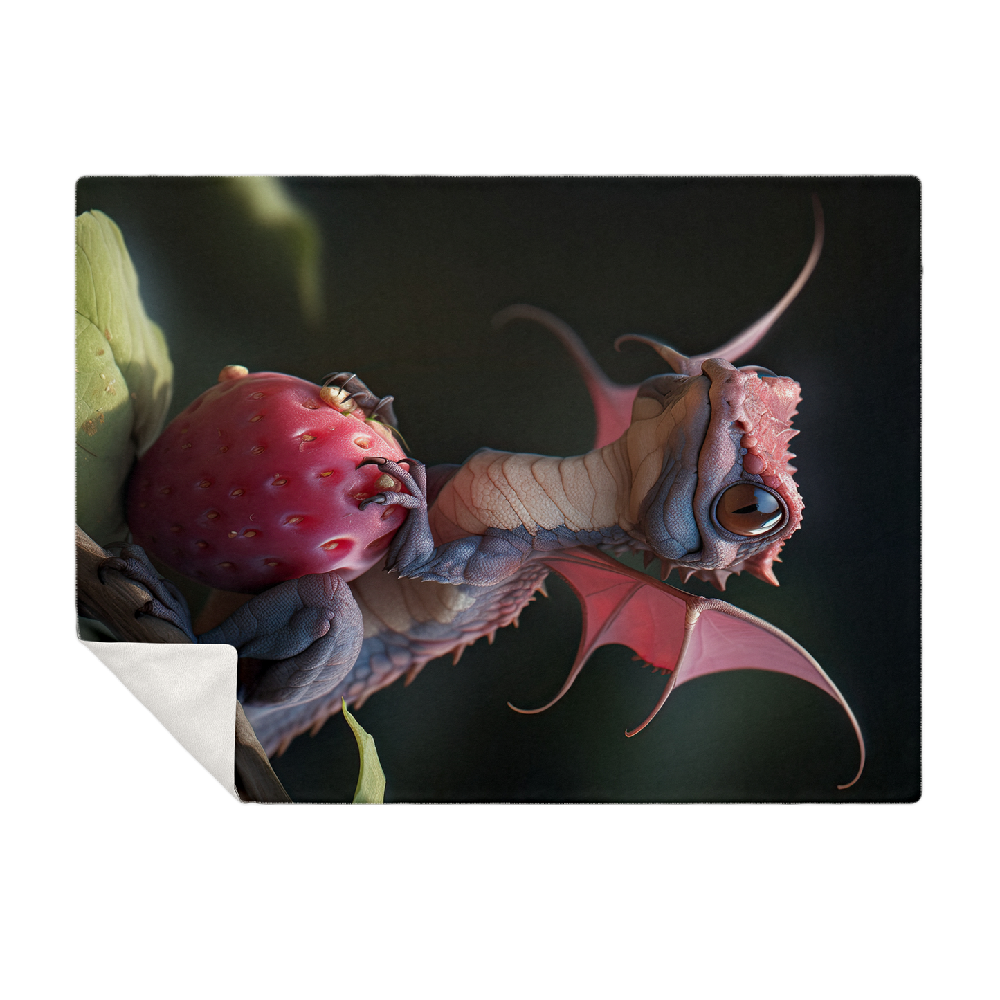 Premium Berry The Fairy Dragon Microfleece Blanket